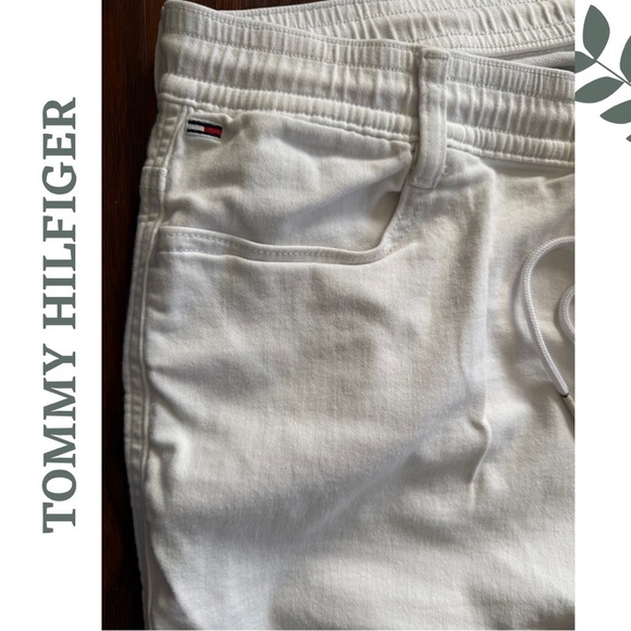 🛍️3/$40 TOMMY HILFIGER White Jogger-Style Pants – Elastic Drawstring Plus XXL - Picture 5 of 9